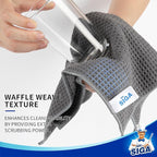 MR.SIGA Waffle Pattern Cleaning Cloths, Reusable Absorbent Microfiber Cleaning - Image 3