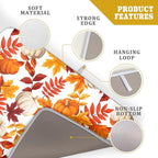 Fall Dish Drying Mat for Kitchen Counter Watercolor Pumpkins Autumn Leaves - Image 4
