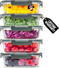Zulay Kitchen 5 Piece Large Glass Tupperware Container Set by ZulayKitchen
