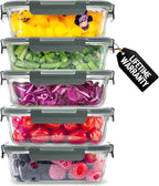 Zulay Kitchen 5 Piece Large Glass Tupperware Container Set by ZulayKitchen
