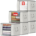 Fab totes 24 Gallons Clothes Storage, Foldable Thick Fabric Blanket Storage Bags by Fabtotes