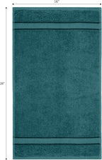 Cotton Craft Ultra Soft 6 Pack Hand Towels 16x28 Teal Weighs 6 Ounces Each - Image 2
