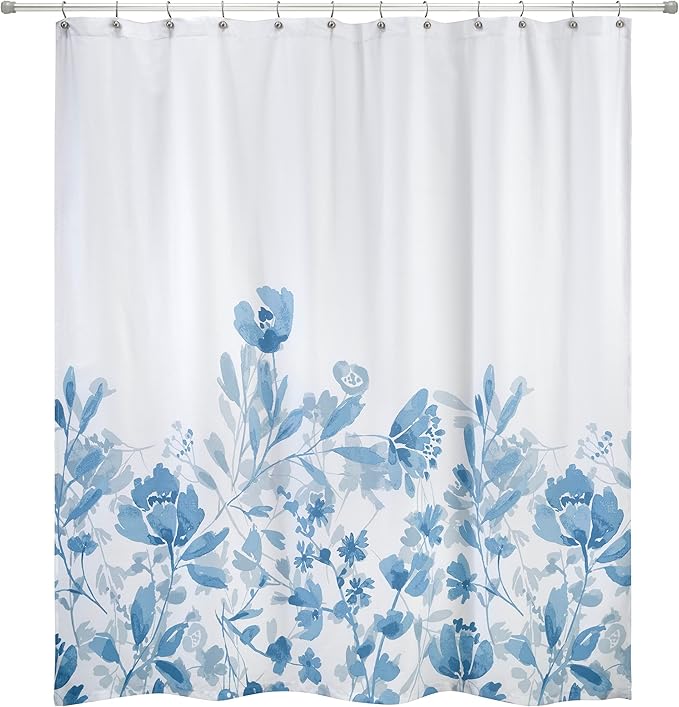 Izod - Shower Curtain, Twill Fabric Curtain, Floral Bathroom Decor, Dorm Room by IZOD