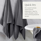 NY Loft 100% Cotton Towel Set 6 Piece | Super Soft & Absorbent Quick-Dry 2 Bath - Image 4