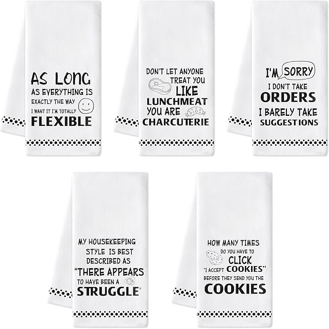 R HORSE Funny Saying Kitchen Dish Towels by RHORSE