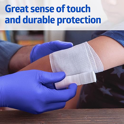 Medline FitGuard Touch Nitrile Exam Gloves, Powder Free, Disposable, Not Made - Image 4