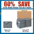 Gray Microfiber Cleaning Cloths Bulk Pack-50 Pack, Microfiber Towels Bulk - Image 2