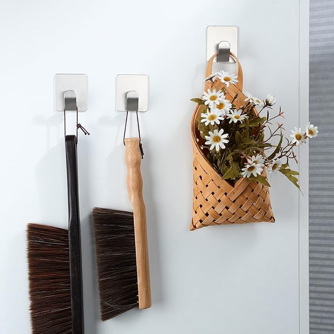 YIGII Adhesive Towel Hooks, Strong Stick on Bathroom Hooks - Image 5