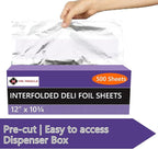 Box of 200 - Pre-Cut 12" Aluminum Foil Sheets - 12x10" Extra Wide & - Image 3