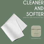 Whistle Wellness® Disposable Face Towel 10"×12", Resealable Box, Biobased Plant - Image 4