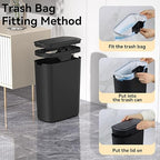 5 Gallon Motion Sensor Bathroom Trash Can Automatic Garbage Cans - Image 3