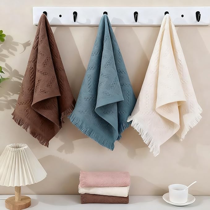 YoulerTex Luxury Decorative Hand Towels Bathroom: 2 Packs 14X30 100% Cotton - Image 3