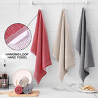 Homaxy Premium Kitchen Towels, Large Cotton Kitchen Hand Towels, Flat and Terry - Image 3