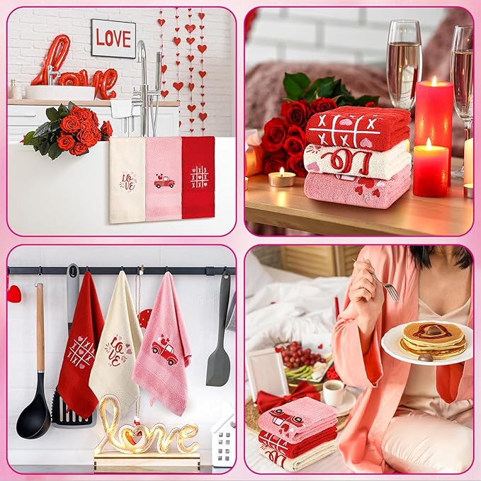 3 Pcs Valentine's Day Hand Towels - Image 5