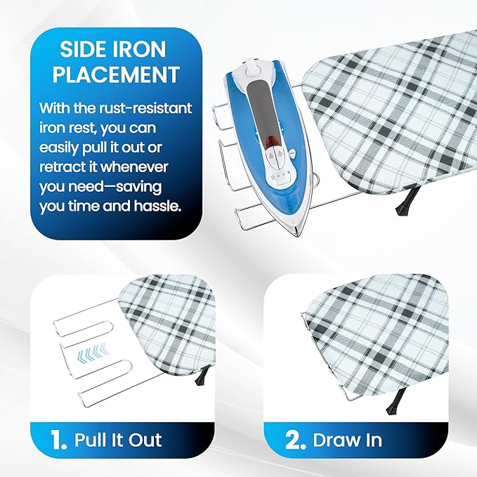Metal Mesh Panel Tabletop Ironing Board | Foldable Iron Board | Heavy Duty - Image 2