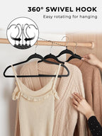 SMARTOR Heavy Duty Hangers 100 Pack, Premium Plastic Hangers - Image 3