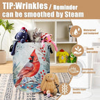 Watercolor Red Bird Laundry Basket, Foldable Winter Cardinal Laundry Hamper - Image 5