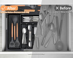 Silverware Organizer Expandable Kitchen Utensil Drawer Organizer Large BPA Free - Image 8