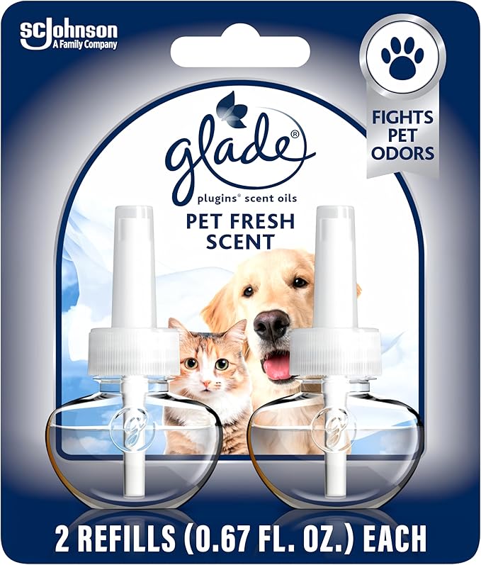Glade PlugIns Refills Air Freshener, Pet Fresh Scent, Scented and Essential Oils by Glade