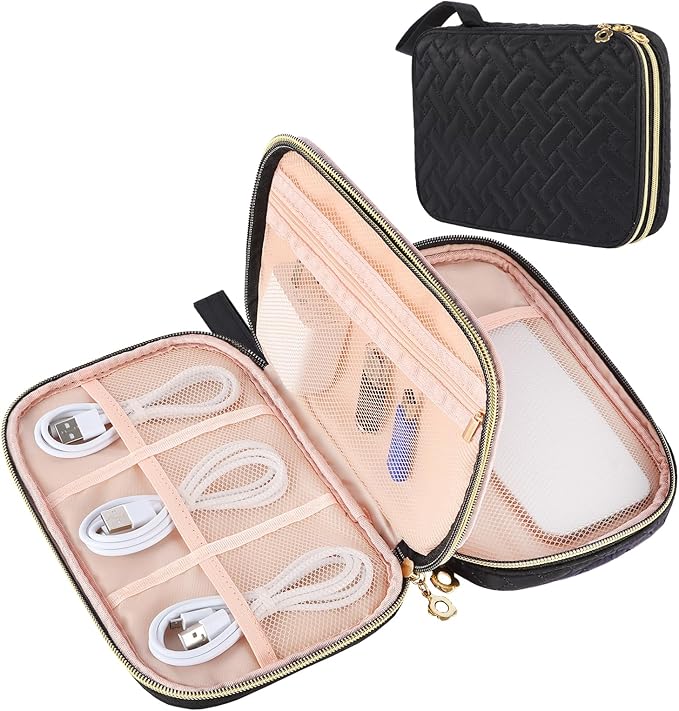 Electronics Organizer Travel Case, Charger Bag Cord Organizer Travel, Compact by ZFZGFRCS