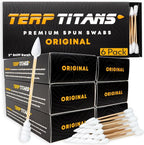 TerpTitans Original – Bamboo Cotton Swabs | Dual-Tip: Spiral by Hygenix