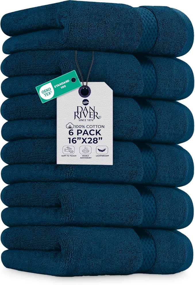 DAN RIVER 6-Pack Premium Hand Towels by DanRiver