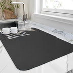 Dish Drying Mat for Kitchen Counter, Heat Resistant Drainer Mats by HotLive