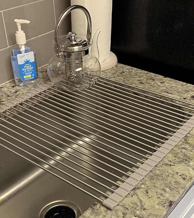 Ahyuan Roll up Dish Drying Rack Over The Sink Kitchen Roll up Sink Drying Rack - Image 6