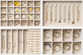 Velvet Jewelry Drawer Organizer Trays – Large Beige Stackable Jewelry Storage by pickpiff