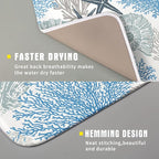 Coastal Blue Gray Dish Drying Pad 16 x 18 Inch - Image 3