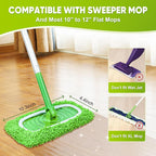 Reusable Mop Pads Fit Swiffer Sweeper, Washable Wet Mopping Cloths & Dry - Image 2