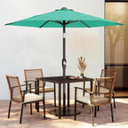 AreShark 7.5FT Patio Umbrella Table Market Umbrella with 6 Sturdy Ribs, Button Tilt/Crank Heavy-Duty Round Outdoor Umbrellas for Garden, Deck, Backyard,and Pool, Aruba Blue - Image 2