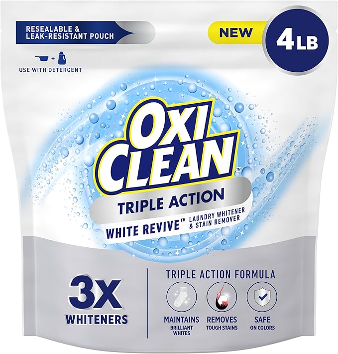 OxiClean Triple Action White Revive Laundry Whitener and Stain Remover Powder by OxiClean