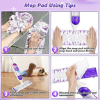 Mop Pads Refills for Swiffer Power Mop: 10 Pcs Wet Dry Disposable Pad for - Image 6