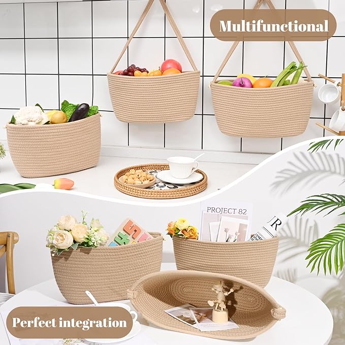 Hanging Basket, 3-Tier Wall Baskets, Over the Door Organizer - Image 6
