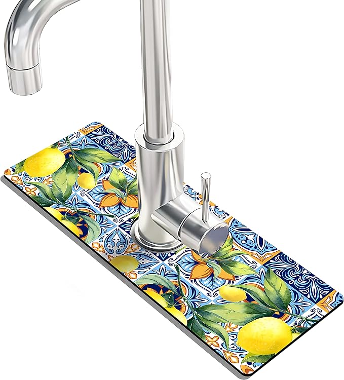 Kitchen Sink Splash Guard Faucet Mat Super Absorbent Fast Drying Mat Sink by THIDEAPE