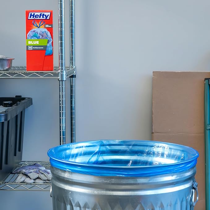 Hefty Blue Trash Bags, 30 Gallon - Image 2