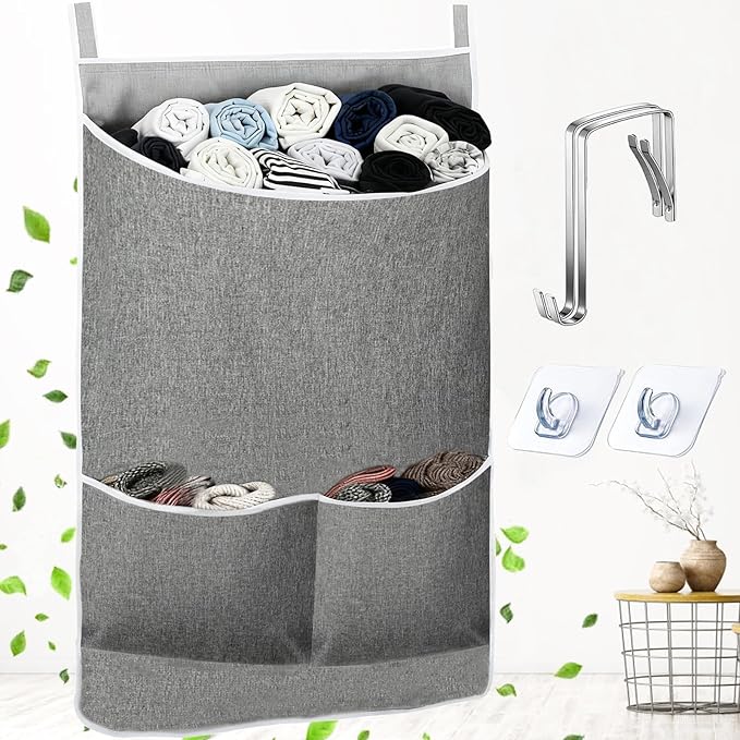 XL Hanging Laundry Hamper Bag, Door Hanging Hamper by OFIDELITY
