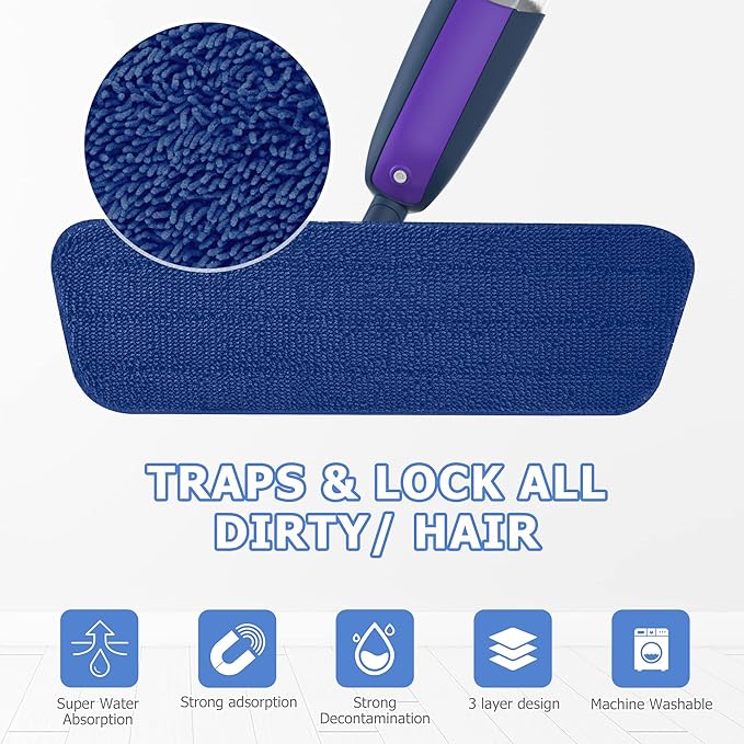 Spray Mops for Hardwood Floors Cleaning: MEXERRIS Wet Mop - Image 2