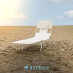 Ostrich 72 by 22 Inch Versatile Chaise Lounge Portable Reclining Lounger, Outdoor Patio, Beach, Lawn, Camping, or Pool Tanning Chair, White - Image 2
