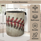 Baseball Laundry Basket with Handles - Image 2