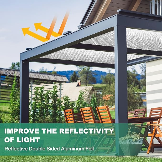 Reflective Bubble Insulation Sheet, Double Side Aluminum Foil Bubble Shield - Image 2
