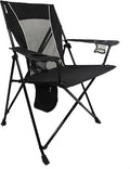Kijaro Foldable Camping Chair, Vik Black, Polyester, Mesh, Steel, Portable, Durable, Unisex by Kijaro