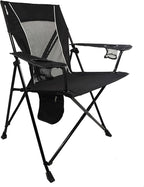Kijaro Foldable Camping Chair, Vik Black, Polyester, Mesh, Steel, Portable, Durable, Unisex by Kijaro