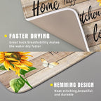 Sunflower Floral Dish Drying Mat - Image 3