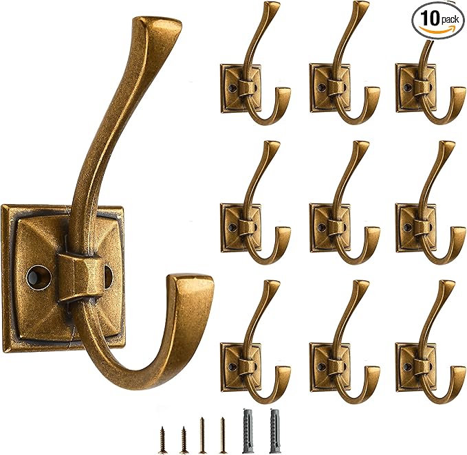 10 Pack Decorative Heavy Duty Towel Hooks by CABDM