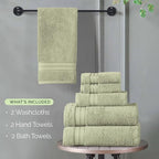 Elegant Comfort Luxury 6-Piece Towel Set, Premium Soft 100% Turkish Cotton - Image 4