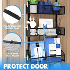 Over The Door Hooks Organizer, Coat Rack Over The Door Storage Hanger Towel Rack - Image 4