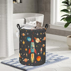 FANKANG Storage Basket, Nursery Hamper Canvas Laundry Basket Foldable - Image 7
