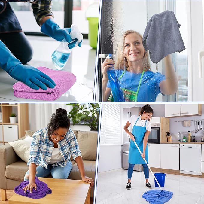 10 Pcs Extra Large Microfiber Cleaning Cloth 30" x 20" Large Floor Microfiber - Image 4